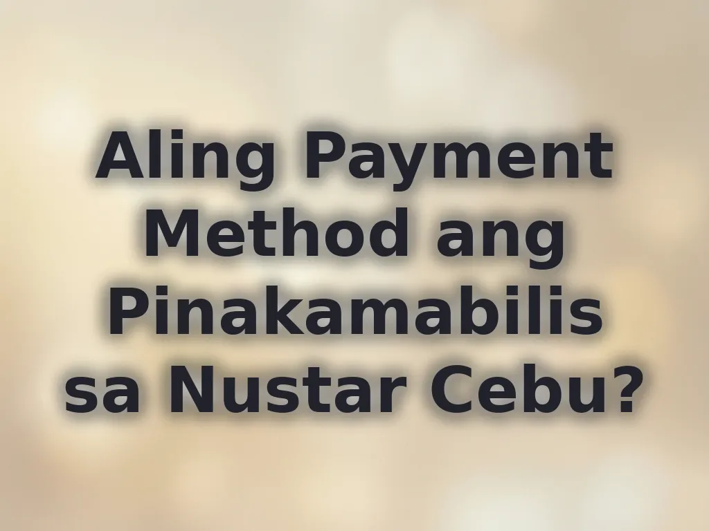 Comparison ng payment methods